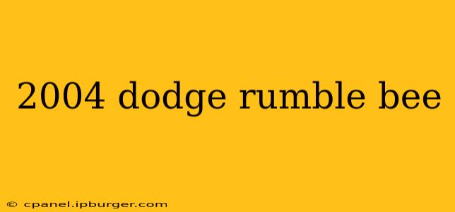 2004 dodge rumble bee