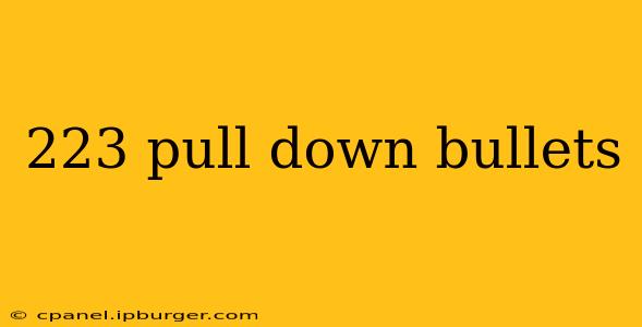 223 pull down bullets