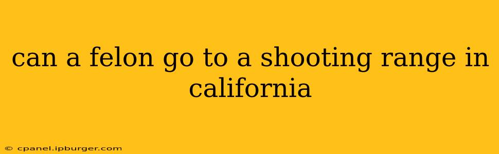 can a felon go to a shooting range in california