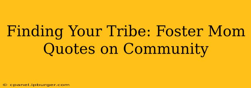 Finding Your Tribe: Foster Mom Quotes on Community