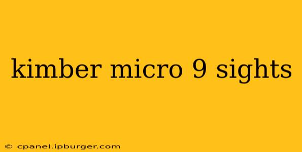 kimber micro 9 sights