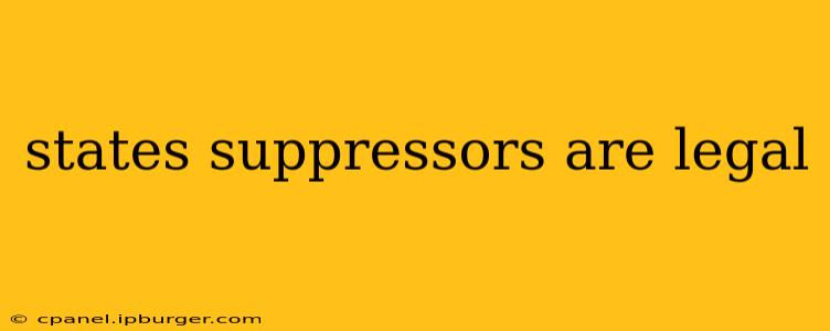 states suppressors are legal