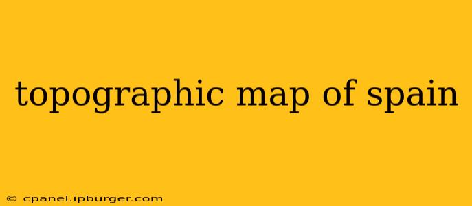 topographic map of spain