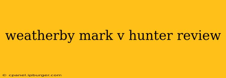 weatherby mark v hunter review